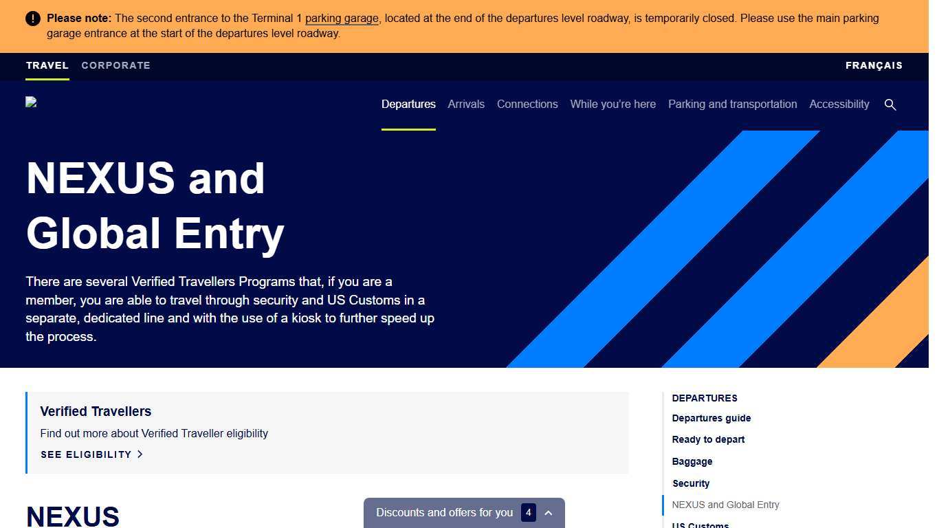 NEXUS, Global Entry and CanPass Pearson Airport